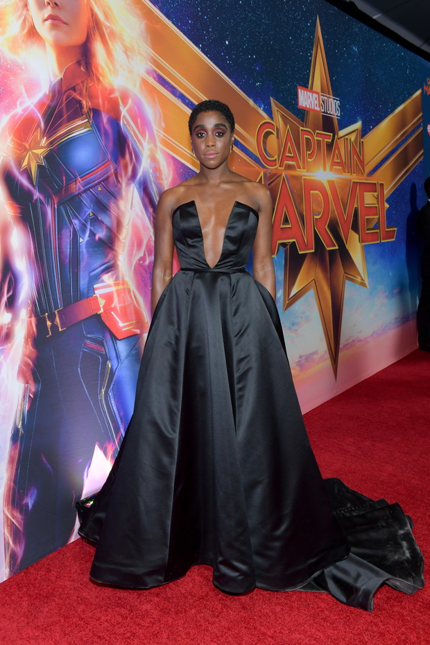 Lashana Lynch na premierze filmu Kapitan Marvel