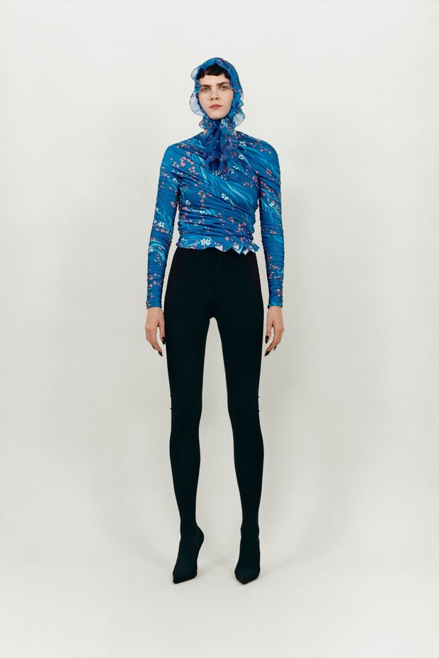 Niebieska koszula Balenciaga Pre-Fall 2017