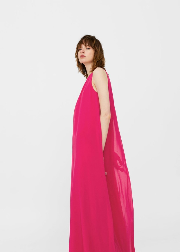 Różowa sukienka oversize Mango