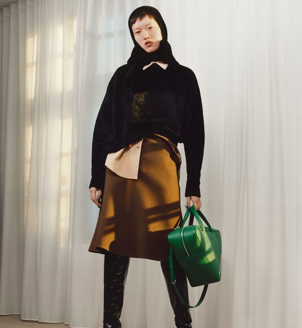 Wełniana spódnica Balenciaga Pre-Fall 2017