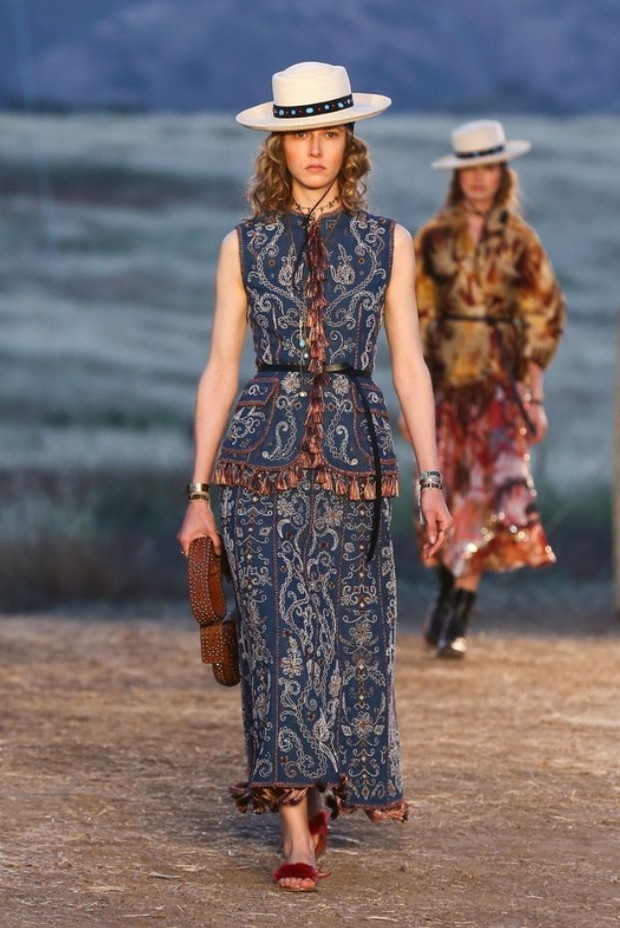 Dior Restort 2018 - sukienka w print