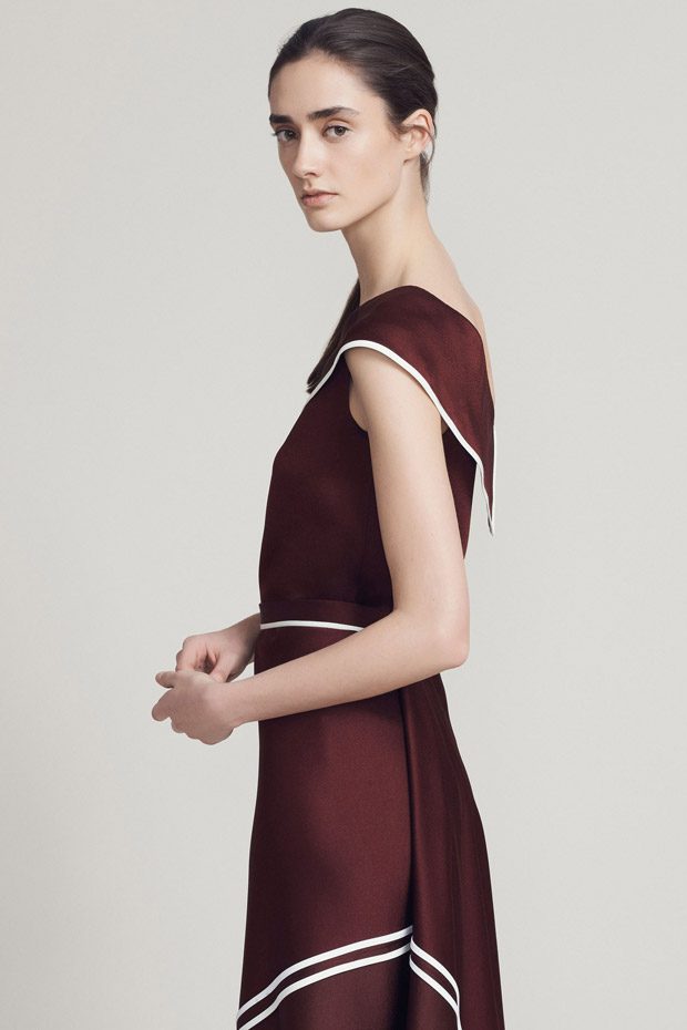 Bordowa sukienka Jason Wu Pre-Fall 2017