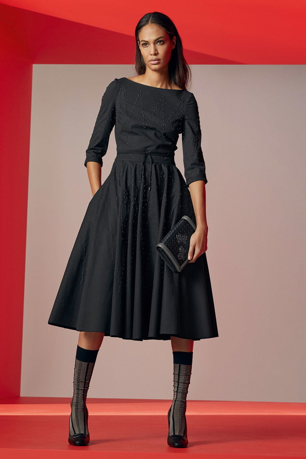 Rozkloszowana sukienka Bottega Veneta Resort 2018