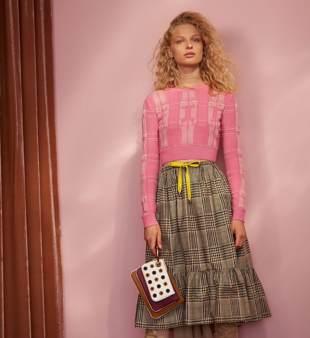 Spódnica z falbaną Fendi Resort 2018