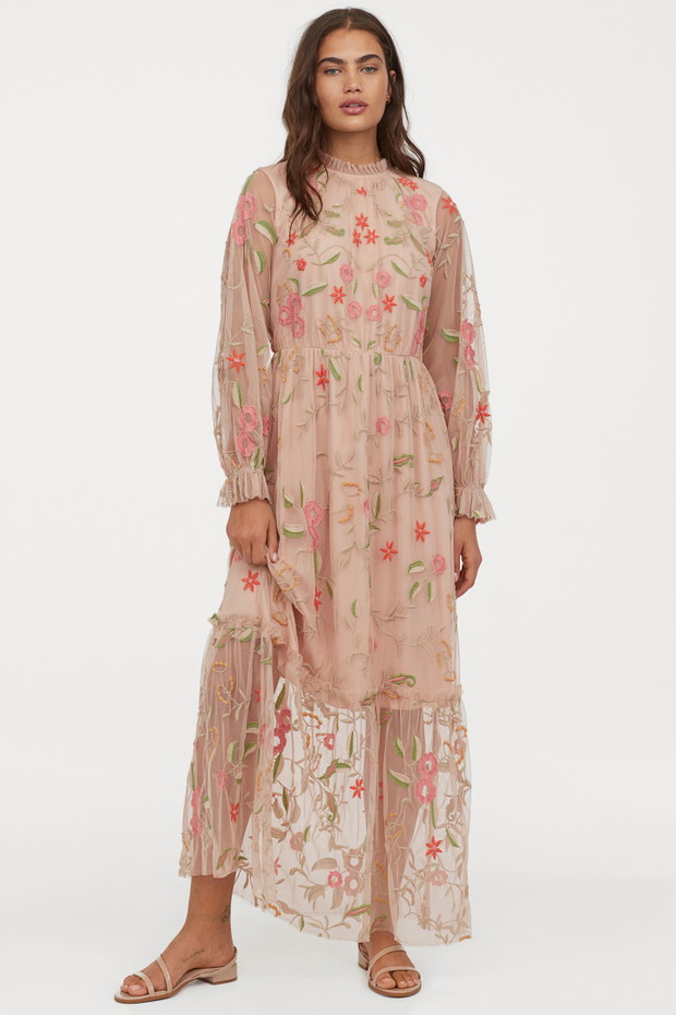 Długa sukienka, H&M