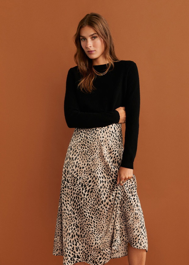 Spódnica leopard print - Mango, 139,90 zł