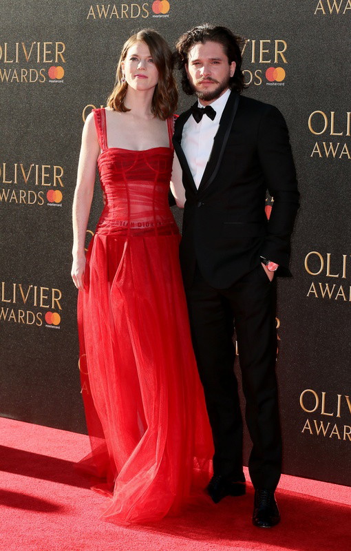 Kit Harington i Rose Leslie na gali Olivier Awards 2017