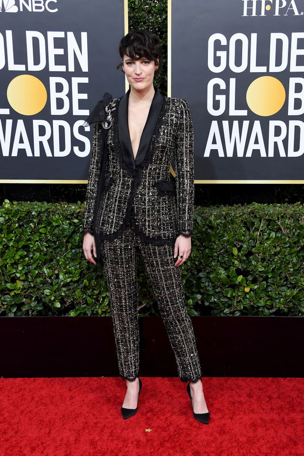Złote Globy: Phoebe Waller-Bridge w garniturze Ralph & Russo Couture.