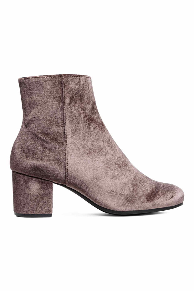 Botki z weluru H&M