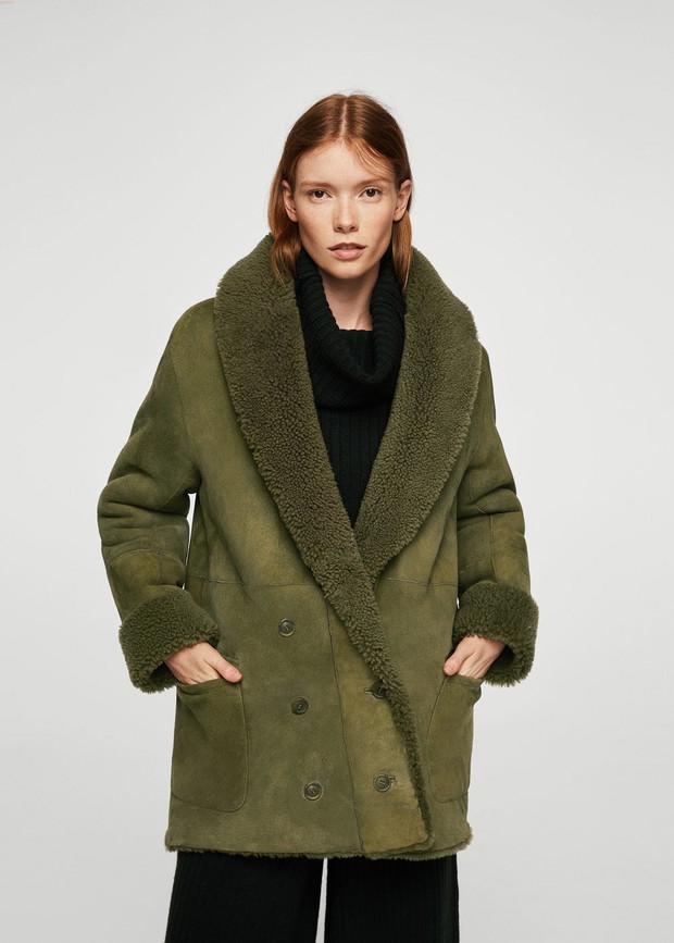 Kożuch Mango khaki