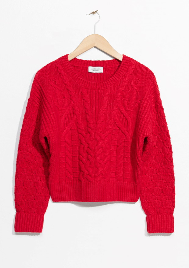 Czerwony sweter z warkoczami Sweter & Other Stories