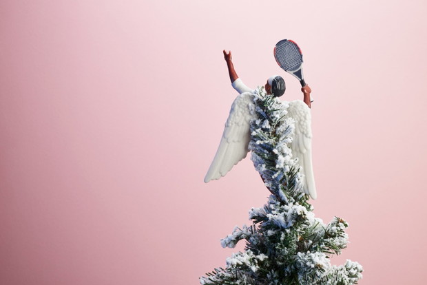 Serena Williams jako aniołek na choinkę