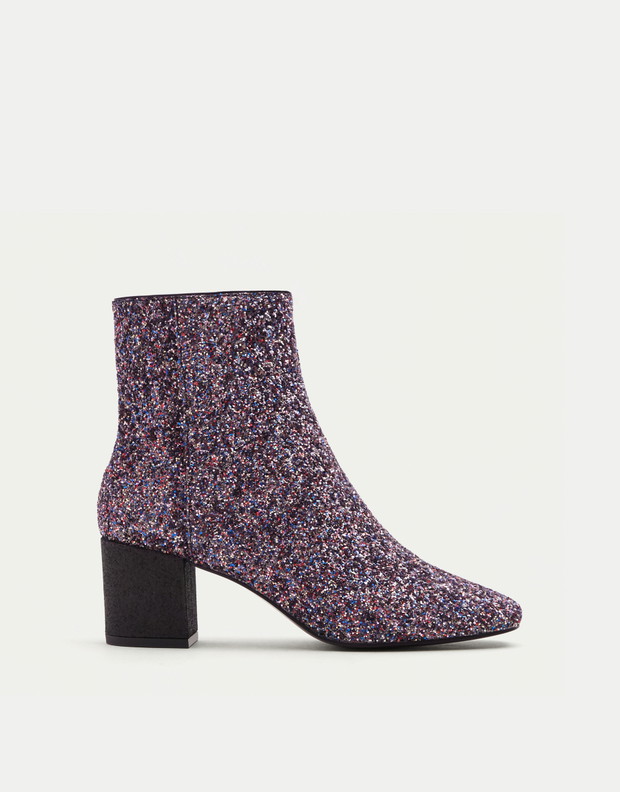 Brokatowe botki Pull & Bear