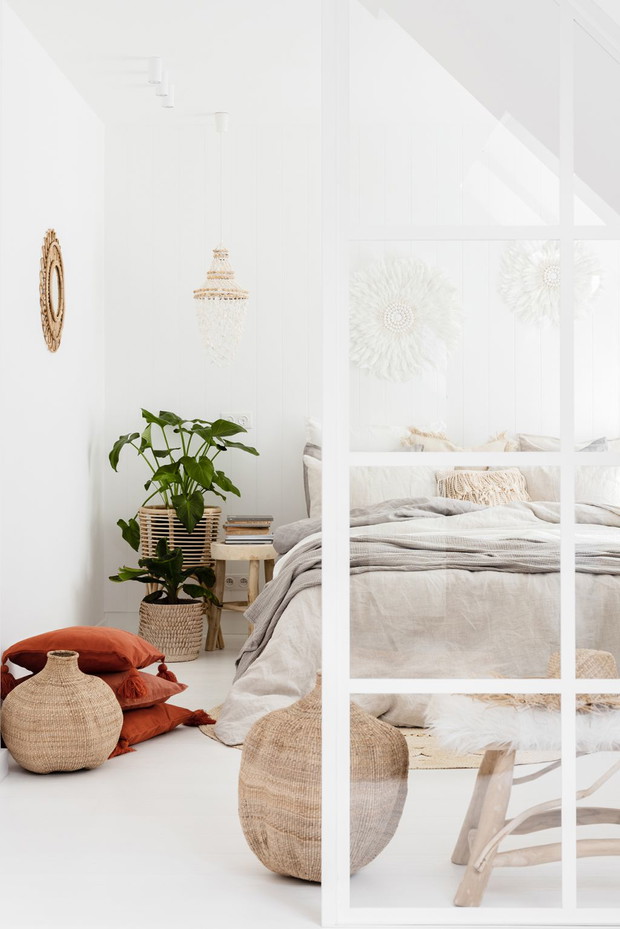 Dom w stylu boho we Wrocławiu, projekt i realizacja: Magdalena Kwoczka z pracowni Finchstudio
