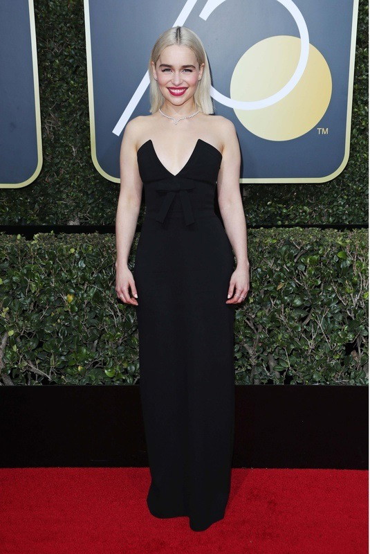 Złote Globy 2018: Emilia Clarke w sukni Miu Miu