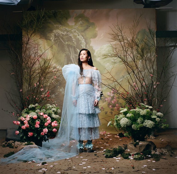 Hong Chau w lookbooku Rodarte jesień-zima 2018
