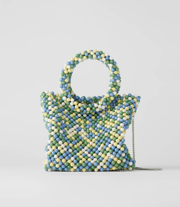 Wyprzedaż Zara 2020:MINI TOREBKA TYPU SHOPPER Z KORALIKAMI 119,00 PLN, teraz 69,90 PLN