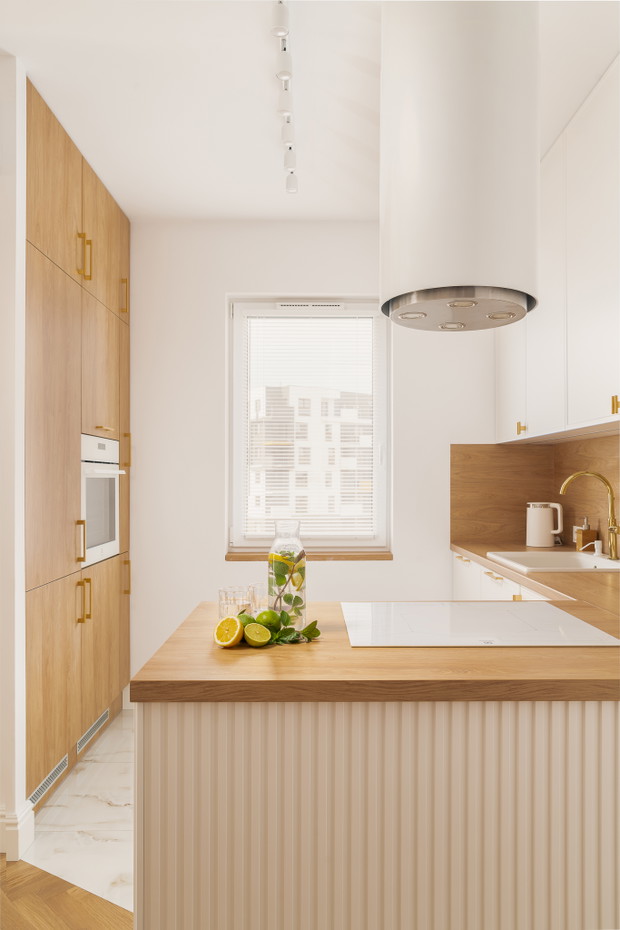 Delikatne kolory w mieszkaniu na Białołęce, projekt: Aleksandra Bodaszewska Architekt Wnętrz OlArch