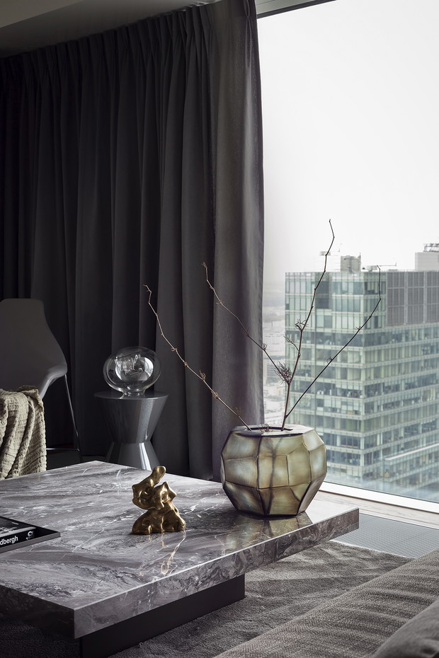 Apartament przy Złotej, projekt: mow.design studio, stylizacja Anna Salak