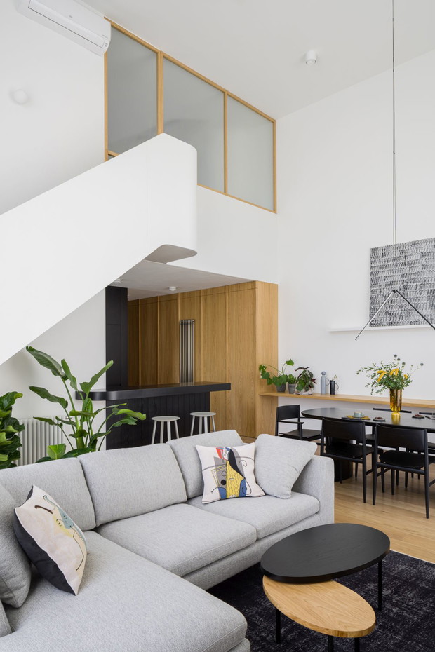 Mieszkanie z antresolą, projekt 3XEL Architekci