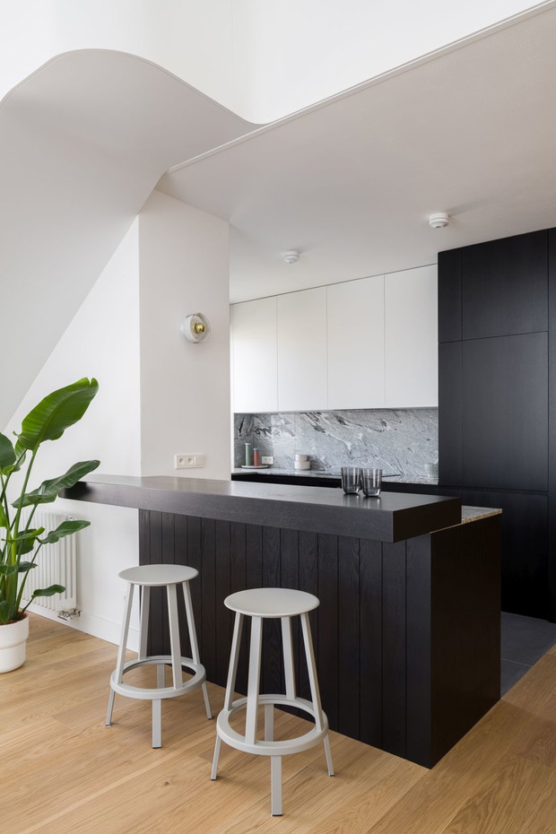Mieszkanie z antresolą, projekt 3XEL Architekci