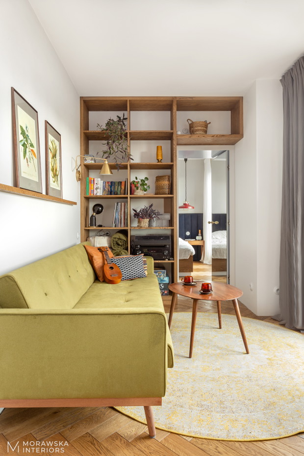 Podłużne mieszkanie w Krakowie, projekt: mgr inż. arch. Patrycja Morawska /morawskainteriors