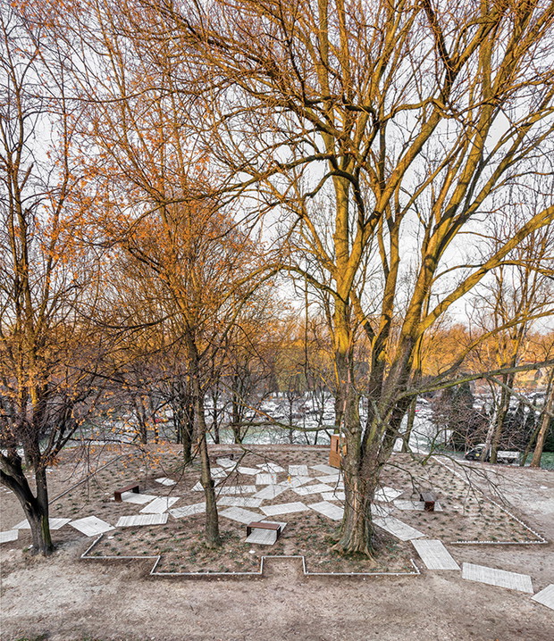 Park Pamięci Wielkiej Synagogi w Oświęcimiu, projekt: Bartosz Haduch i Łukasz Marjański, NArchitekTURA / Bartosz Haduch