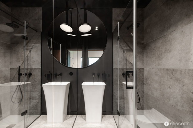 Jednorodzinny dom w stylu nowoczesnej górskiej rezydencji, projekt: studio SPACELAB