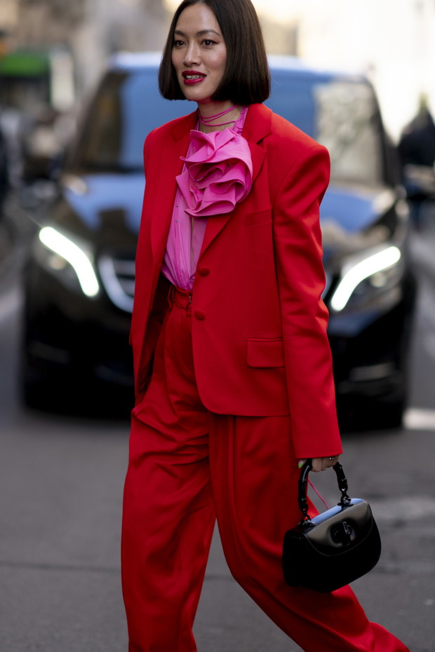 Żakiety i marynarki na ulicach stolic mody street style