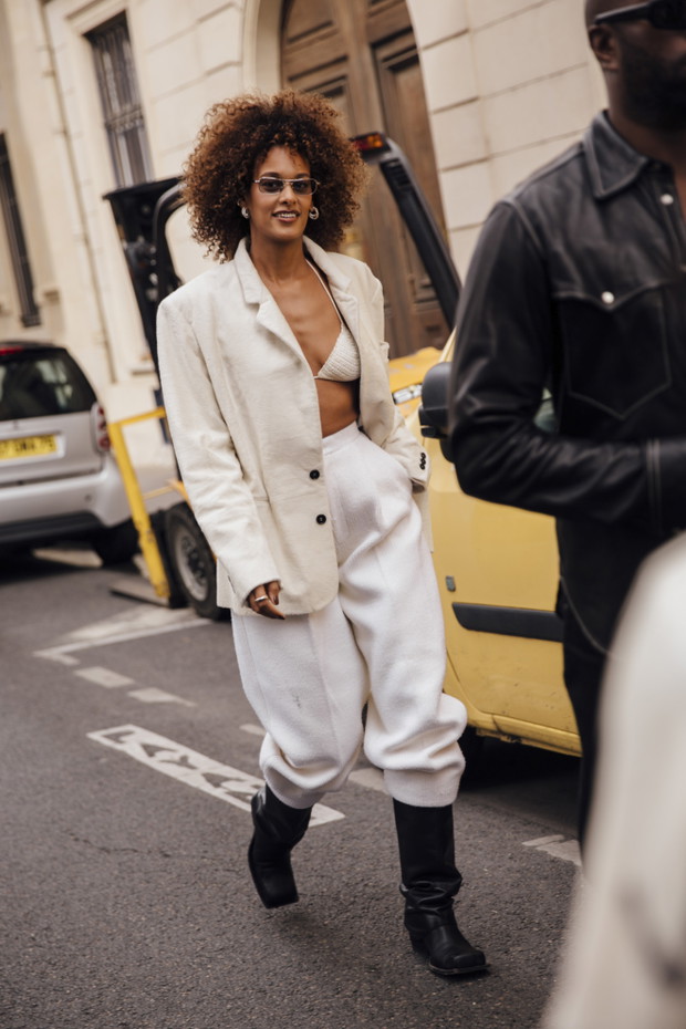 Żakiety i marynarki na ulicach stolic mody street style