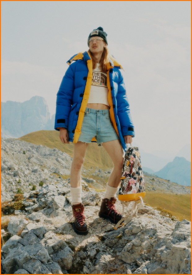 The North Face x Gucci prezentują spektakularne efekty swojej współpracy. Kampania w klimacie lat 70. powstawała w samym sercu Alp
