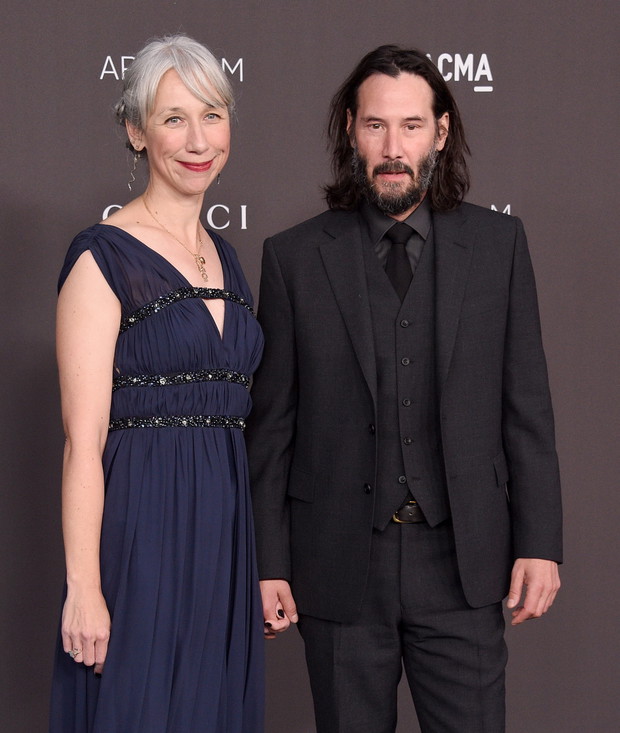 Alexandra Grant i Keanu Reeves na LACMA Art + Film Gala.