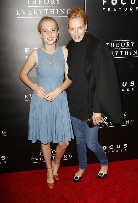 Uma Thurman z córką Mayą Thurman-Hawke