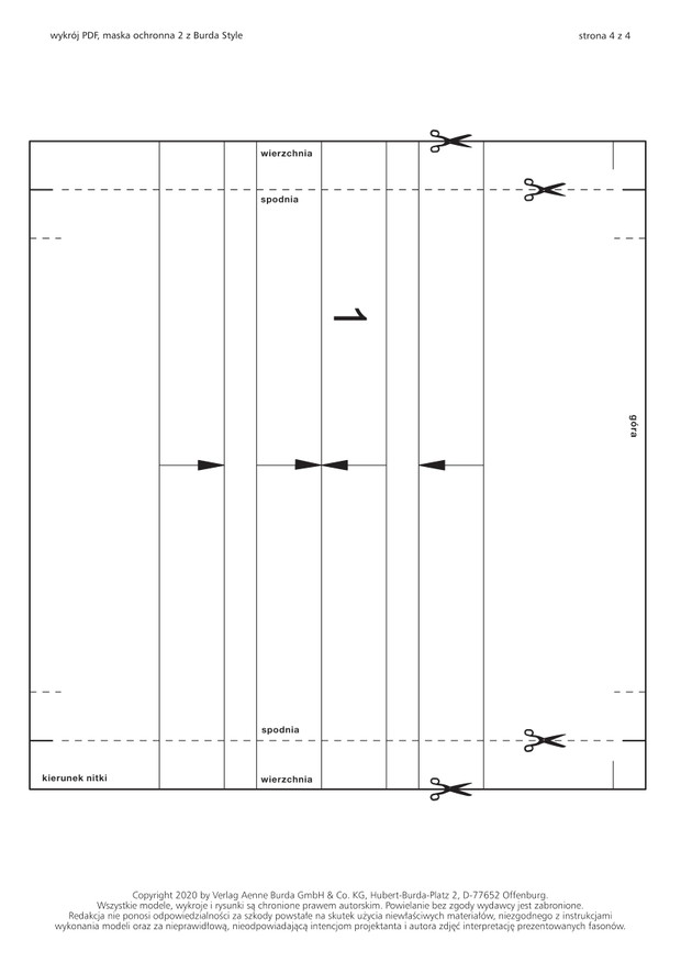 Maska ochronna: model nr 2 / e-wykrój