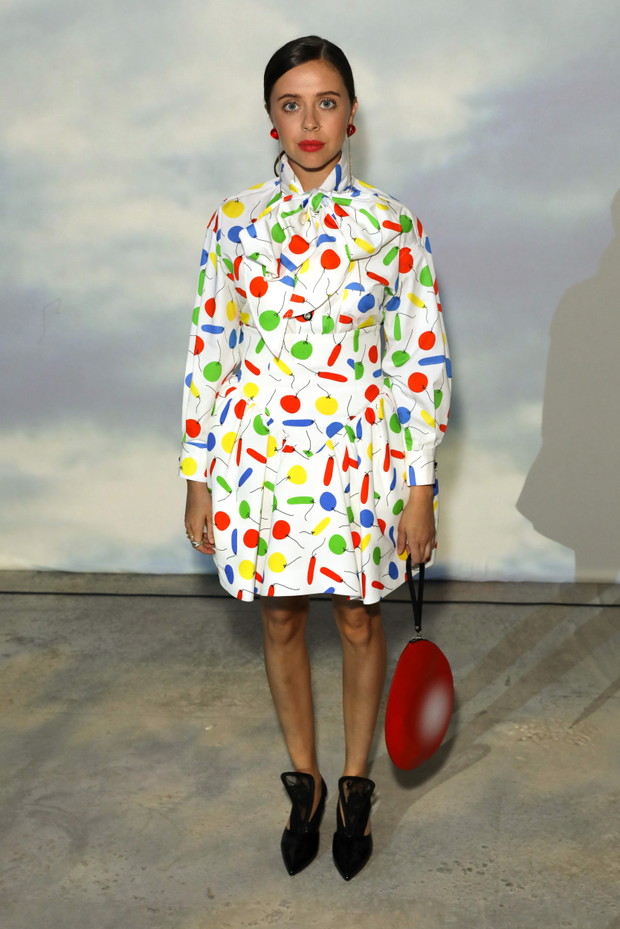 Bel Powley, aktorka, na pokazie Christopher Kane, Tydzień Mody w Londynie