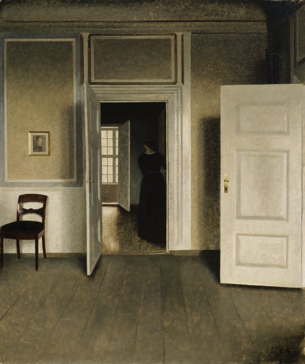 Vilhelm Hammershøi, Wnętrze, Strandgade 30, olej na płótnie, 1900, Finnish National Gallery / Atheneum Art Museum