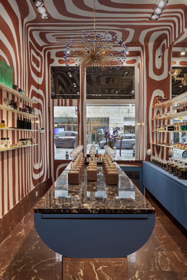 Mood Scent Bar przy Brackiej w Warszawie, projekt wnętrza: Zofia Wyganowska