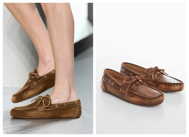 Skórzane buty w stylu żeglarskim - 449,99 zł