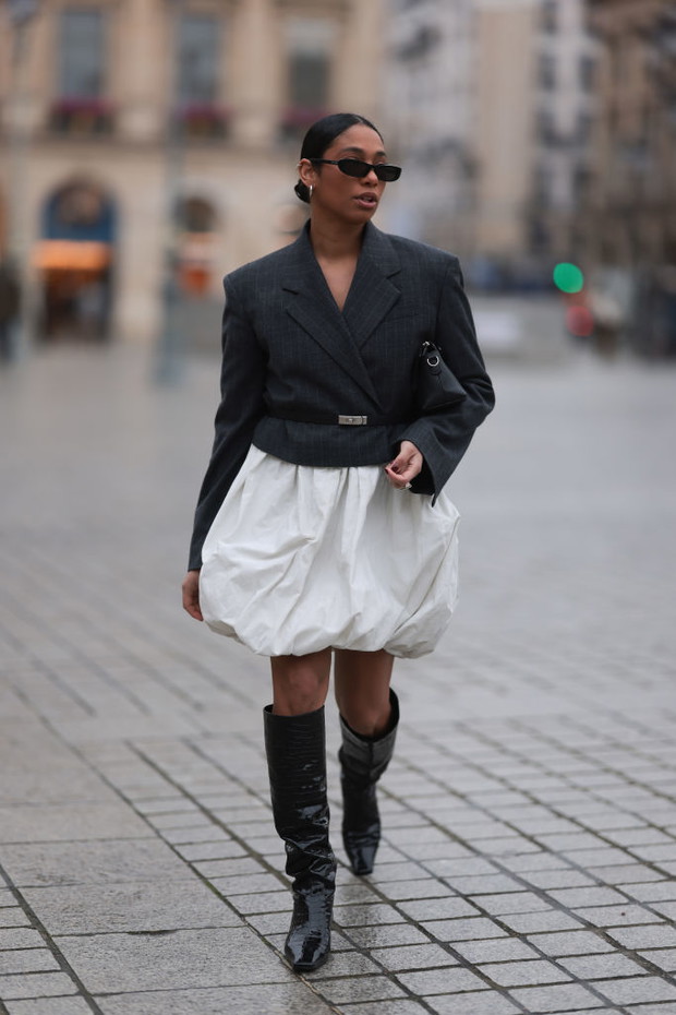 Spódnica bombka: street fashion