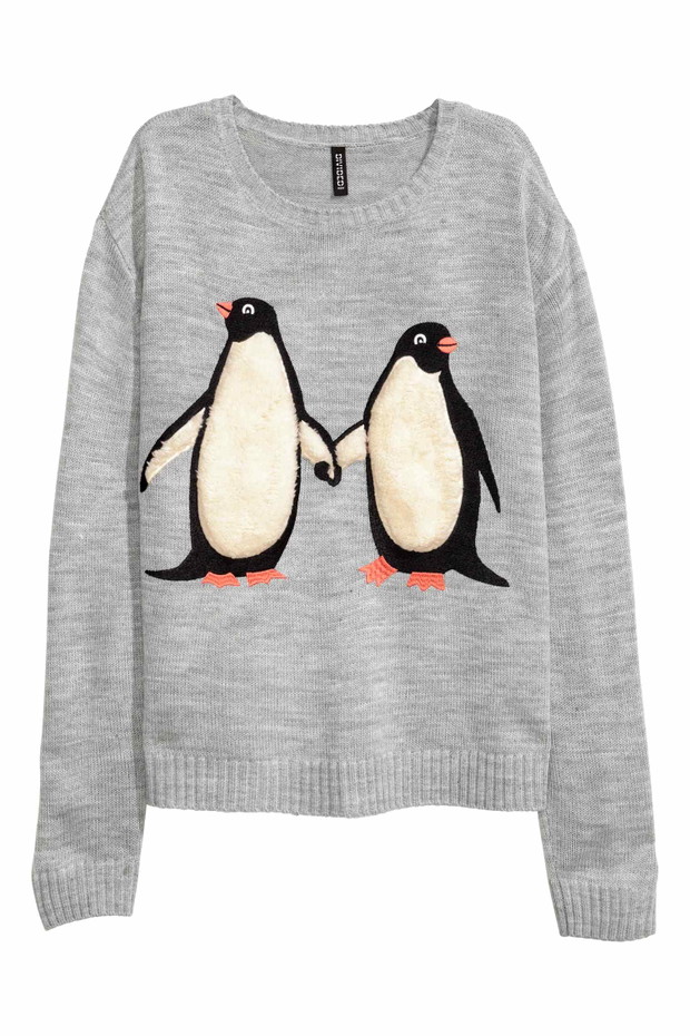Prezenty świąteczne do 100zł. Sweter świąteczny H&M, 89,90zł