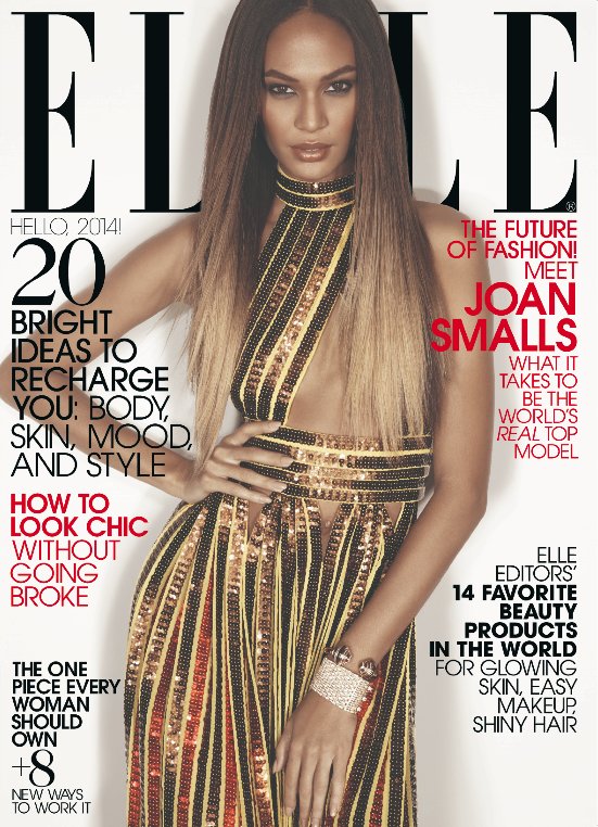 Joan Smalls na okładce styczniowego ELLE US