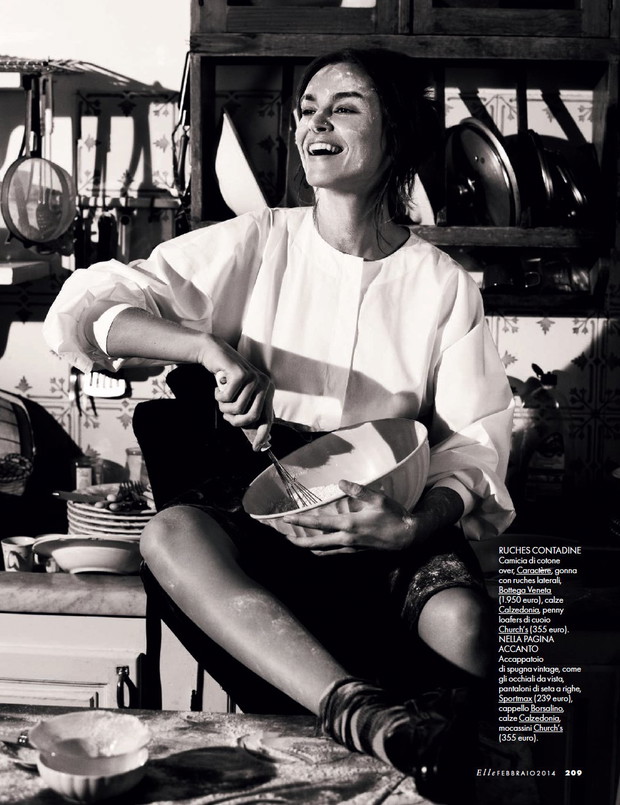 Kasia Smutniak w lutowym ELLE Italy!