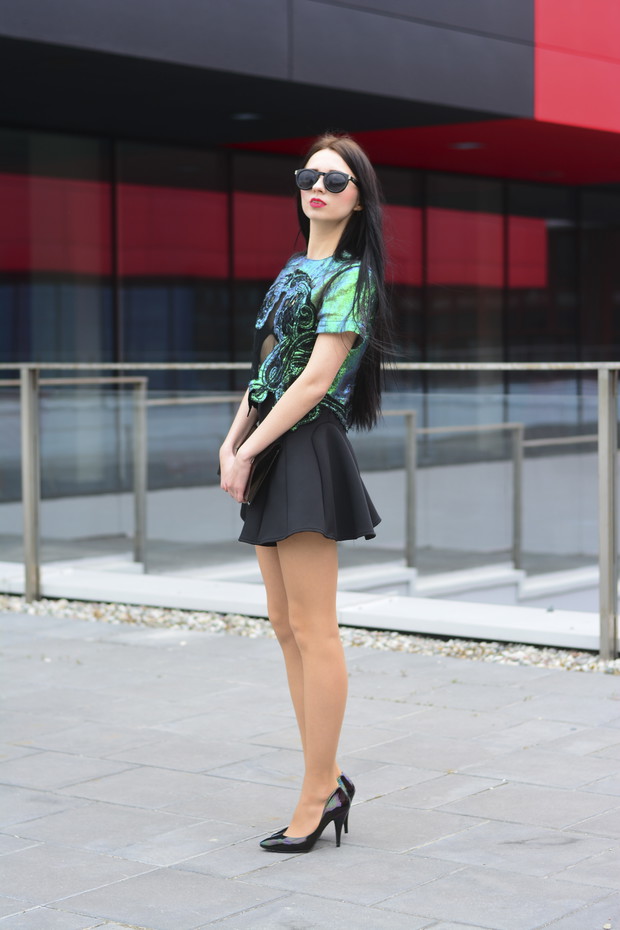 Street fashion na Fashion Week Poland jesień-zima 2014/2014, fot. Robert Purwin/ www.mr-faceless.blogspot