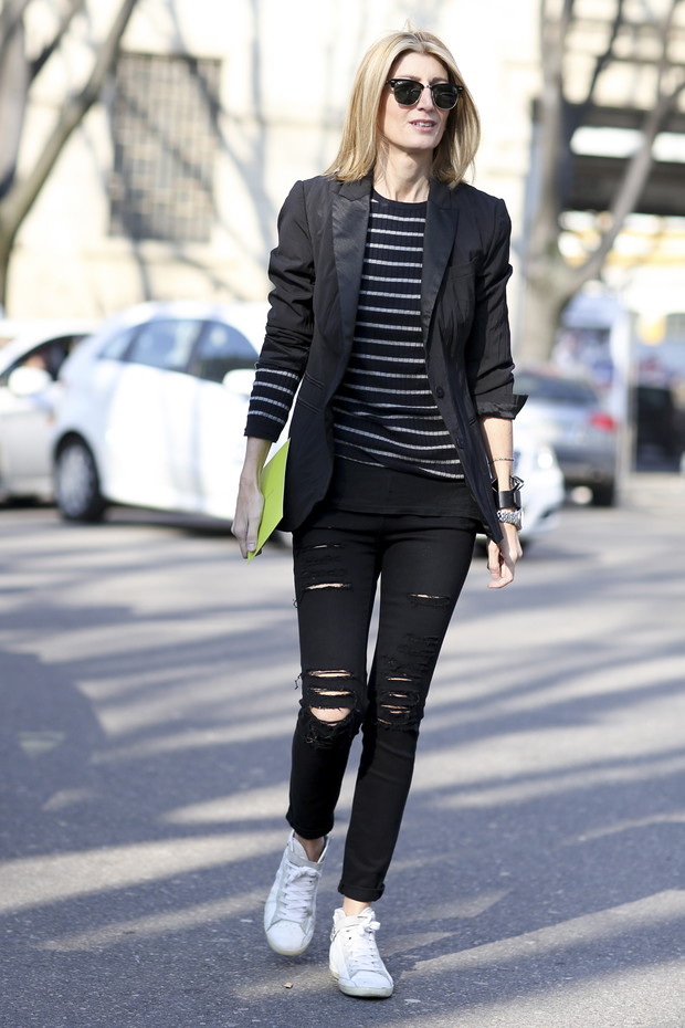 Białe buty - street fashion
