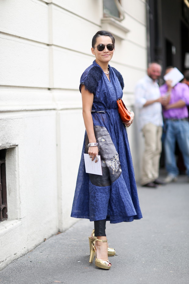 Modne sukienki wiosna lato 2015 - street fashion