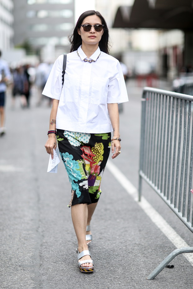 Street fashion wiosna-lato 2015: biel