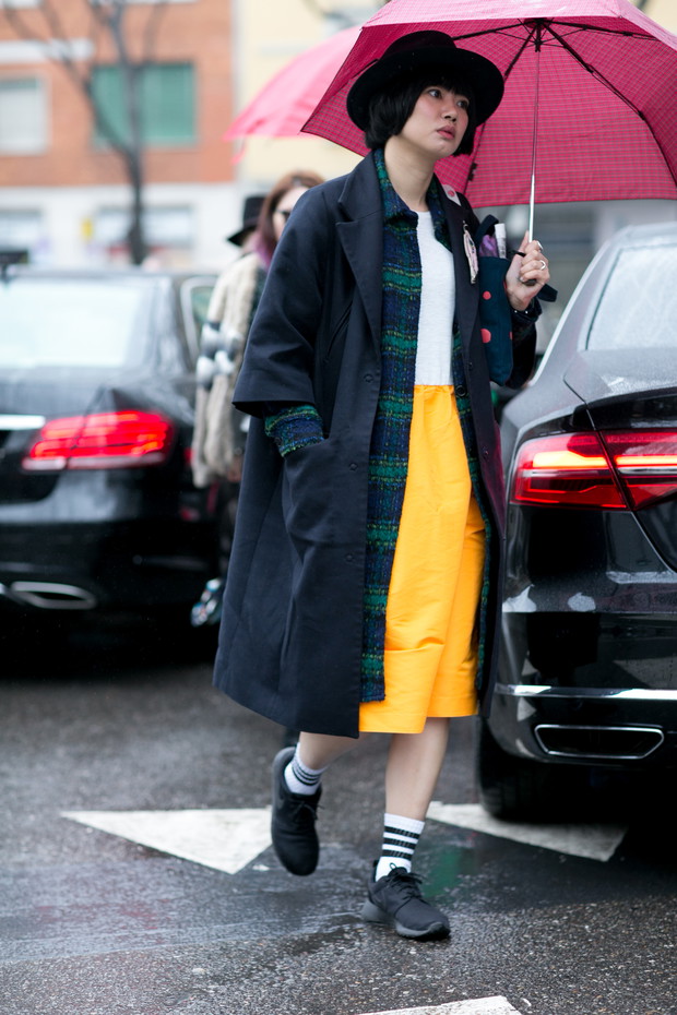 Street fashion wiosna-lato 2015: kolor żółty