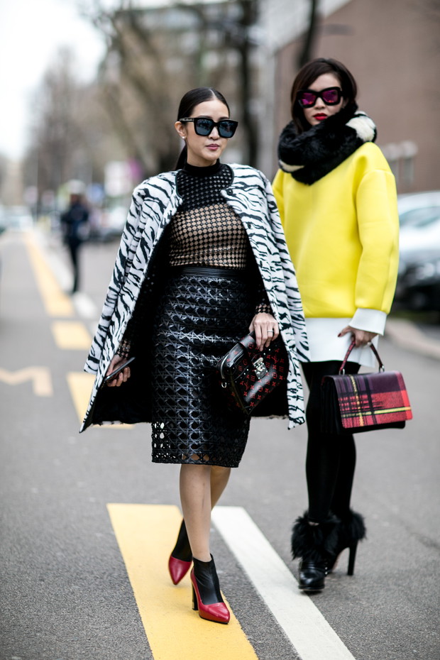 Street fashion wiosna-lato 2015: kolor żółty