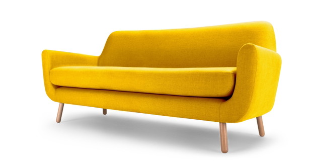 Żółta sofa - energia tkwi w kolorze