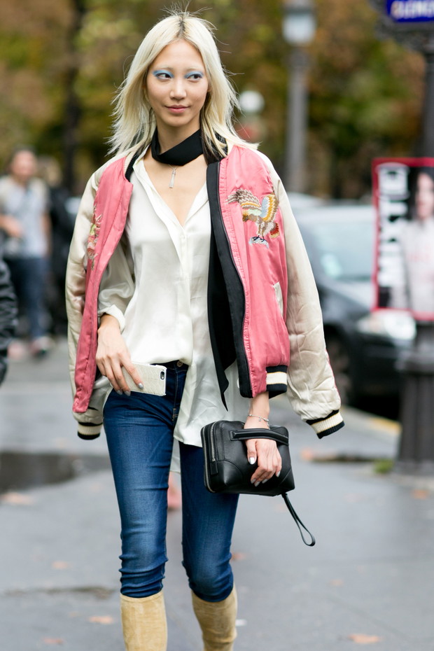 Street fashion: Modelki off duty w Paryżu